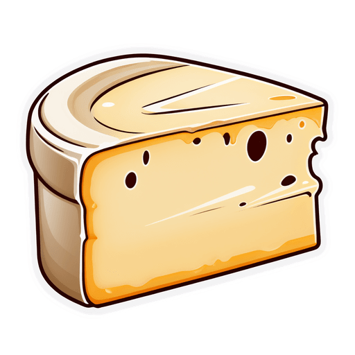 Taleggio Cheese sticker illustration