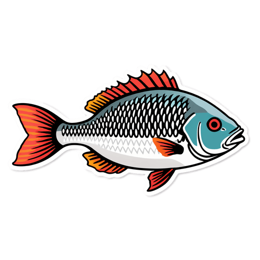 Tilapia sticker illustration