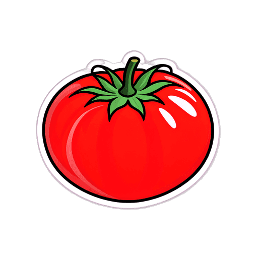 Tomato (Raw) sticker illustration