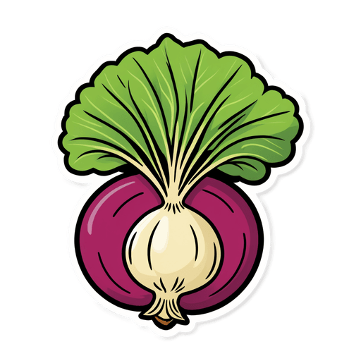 Turnip sticker illustration
