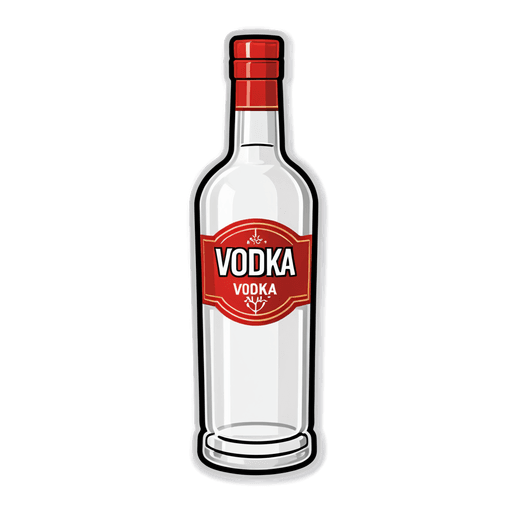 Vodka sticker illustration